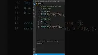 Swap values with array destructuring in javascipt | #shorts