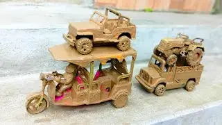 Muddy Auto Rickshaw And Tata Truck Cleaning | Crane | Tractor | Tipper Truck | Dump Truck | Ford
