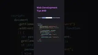 show/hide password html and js 