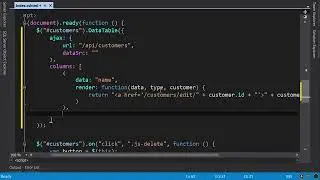 ASP.NET MVC-5 7.7 Client side development - DataTables with Ajax Source