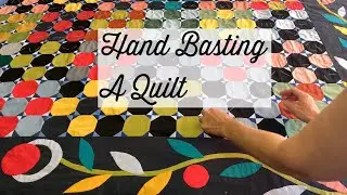 Hand Basting a Quilt- learn to baste- hand quilting- how to make a quilt sandwich