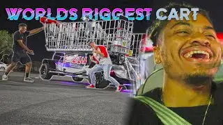 I RODE in the WORLD BIGGEST SHOPPING CART! *IT'S FAST*