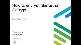 Encrypt files using AxCrypt