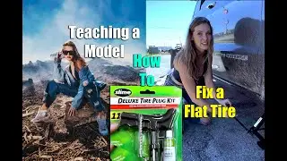 When a Photographer Teaches a Model HOW to Fix a FLAT TIRE
