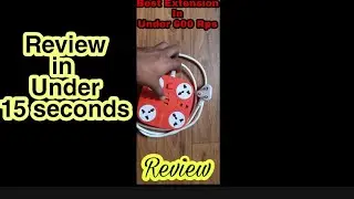 15 sec reviews | Axmon's extension box with four 3pin, two 2 pin circuits and 2 USB ports 