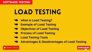 QA manual testing tutorial for beginner | load testing in software testing | what is load testing