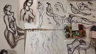 LIFE DRAWING SKETCHES  ART TOUR 2023 : speed draw : ASMR
