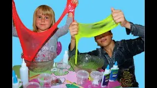 Слайм-ЧЕЛЛЕНДЖ делаем слаймы и слизь.Slaym CHALLENGE do slimy and mucus.