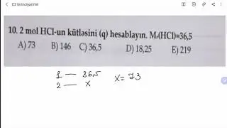 Kimya dim 1ci yarimil C2 izah Online hazırlıq üçün əlaqə 0706989981
