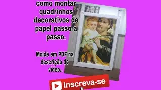 como montar quadrinhos decorativos de papel, molde em PDF na descrição do vídeo.