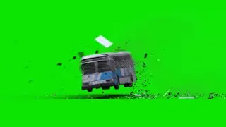 Big Bus  _03 - Crash _Accident Green Screen  23 || 4K   Google Drive Link