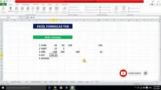 Mathematics Function  (sum, sqrt, abs, int, round) in Ms Excel in Hindi  Part-#17