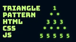 #57 Pyramid Of Odd Numbers And Asterisks | HTML CSS JS | ASMR | THINHPHAM