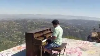 Playing the Topanga Lookout Piano, March 28, 2015