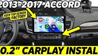 2013-2017 Honda Accord How to remove the radio Install 10.2" Carplay Android Auto YouTube waze