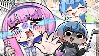 Minato Aqua asks Suichan for help when she was with Hahamachi【Komainu / Clip / Hololive】
