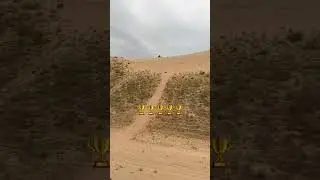 Боком по склону красиво барханы горы Kazakhstan Polaris