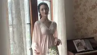 Modal Three-piece Lace Elegant Palace Embroidered Nightdress