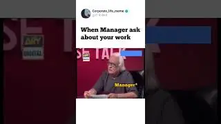 Conversation with Manager on Work | #corporatelife #funny #meme #viral #office #job #youtubeshorts