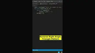 Try to draw Reverse Right Angle Triangle Pattern in Python | 