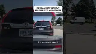 Honda Unexpectedly reverse into mini cooper