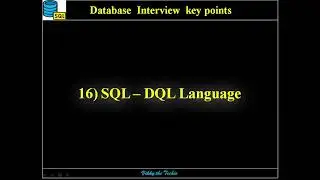 DB16. DQL (Data Query Language)
