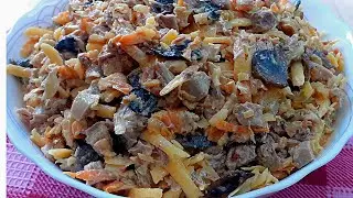 Салат с Грибами ! Очень вкусный и сытный !