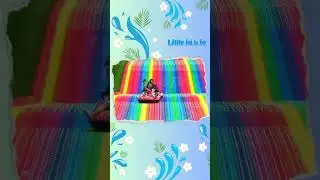 Liburan Seru!!! Eh, ada balita nyelip naik rainbow slide 😁 #dcastello #wisatasubang #rainbowslide