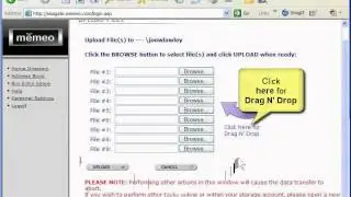 Seagate Internet Drive - Configuring Java-Based Drag N' Drop for File Uploads
