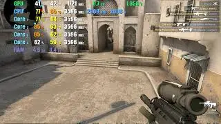 Тест CS GO Intel® Core™ i5-4670/8gb/SSD240/HDD1000/GTX1050ti 4gb