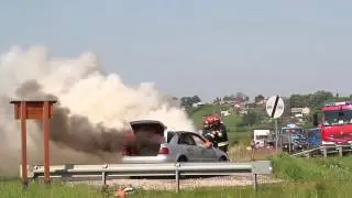 Podczas realizacji klipu spalił się samochód! / Video shooting car fire accident