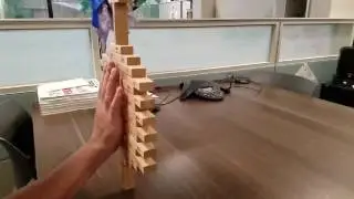 Tower of Jenga blocks in reverse