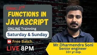 Online JavaScript Training Class 3:  Functions in JavaScript