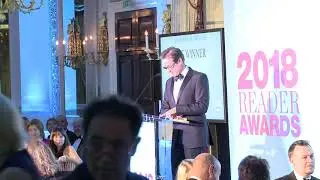 Paddy Lennox hosts the 2018 Food & Travel magazine awards. RAC Club, London.