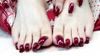 Beautiful pedicure 👠 Long toenails 👠 Wonderful women