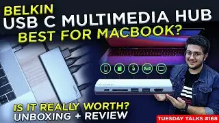 Belkin USB C Multimedia Hub for MacBook 2021, iPad Pro, MacBook Air, Windows | ALL Ports In ONE!