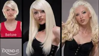 Clip-in hair extensions from short to long hair!