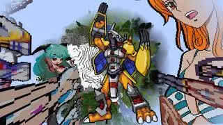 WarGreymon Minecraft Pixel Art