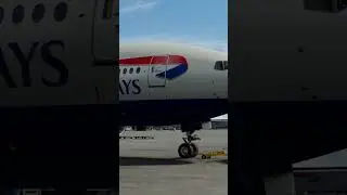 Boeing 777 British Airways Pushing Back Heathrow 