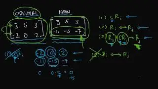 Matrix Row Operations Example