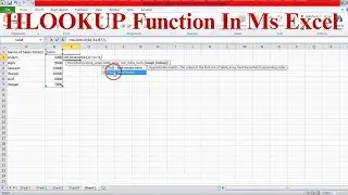 How To Apply HLOOKUP Function Or Formula In Ms Excel