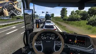 DAF XG 2021 - Euro Truck Simulator 2 | Łódź - Opole delivery | Steering Wheel Gameplay