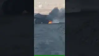 Горит БелАЗ