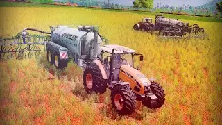 Farming Simulator 17 (CoursePlay) Удобрение поля дигестат.