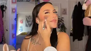 ASMR Doing My Makeup 🎀 (whispering, tapping, personal attention) #asmr #makeup