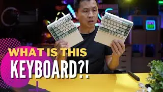 WEIRDEST KEYBOARD EVER! RK ROYAL KLUDGE RKS70 Ergonomic Split Mechanical Keyboard