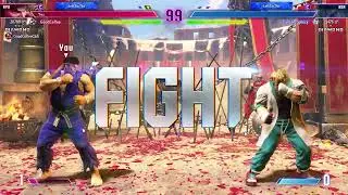 SF6 Ken vs Ryu, Double Perfect KO!