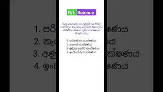 විද්‍යාව Revision 🧠|132| #සාමාන්යපෙළ #mcq #ol #sinhala #olexam #ordinarylevel #science #2023ol