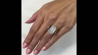 12.78 carat Emerald Cut Lab Diamond Engagement Ring