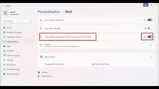 How To Remove Recent Files From Start Menu In Windows 11